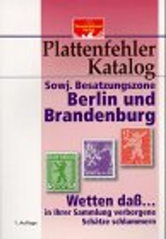 Plattenfehlerkatalog Berliner Bären (SBZ)