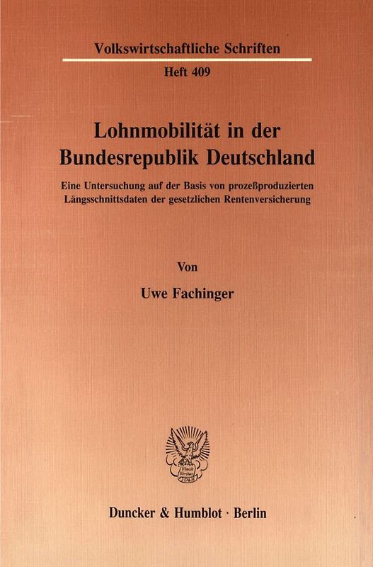 Lohnmobilität in der Bundesrepublik Deutschland.
