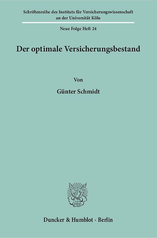 Der optimale Versicherungsbestand.