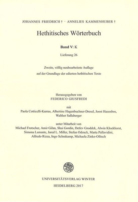 Hethitisches Wörterbuch / K