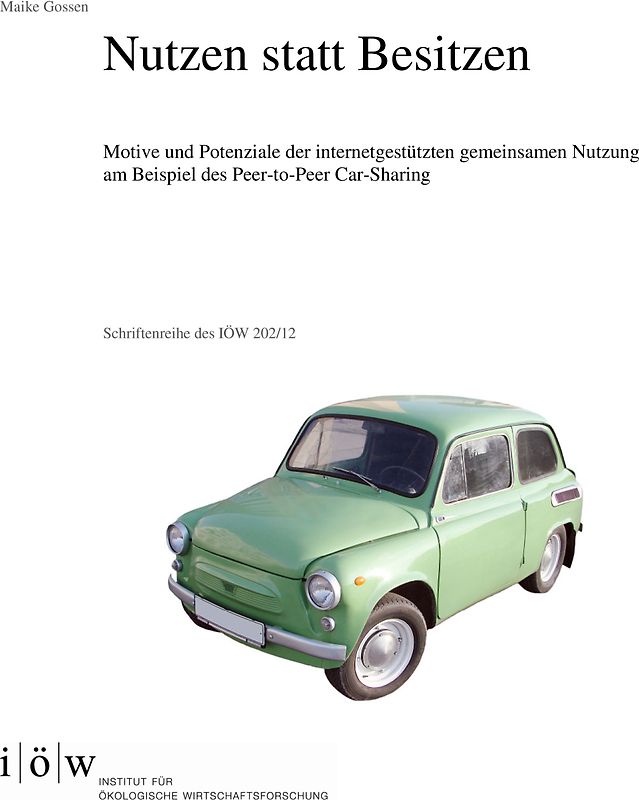 Nutzen statt Besitzen