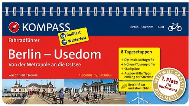 KOMPASS Fahrradführer Berlin - Usedom, von der Metropole an die Ostsee