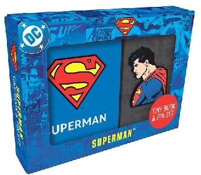 DC Comics: Superman Tiny Book and Pin Set