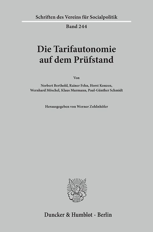 Die Tarifautonomie auf dem Prüfstand.