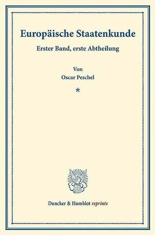 Europäische Staatenkunde.