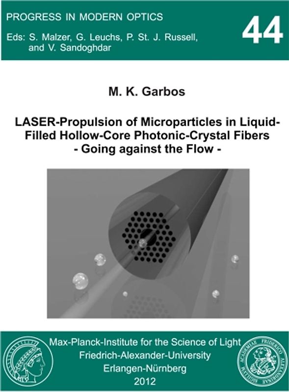 LASER-Propulsion of Microparticles in Liquid-Filled Hollow-Core Photonic-Crystal Fibers - Going against the Flow -
