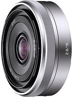 Sony E 16 mm F2.8 49 mm Objectif (adapté à Sony E-mount) argent
