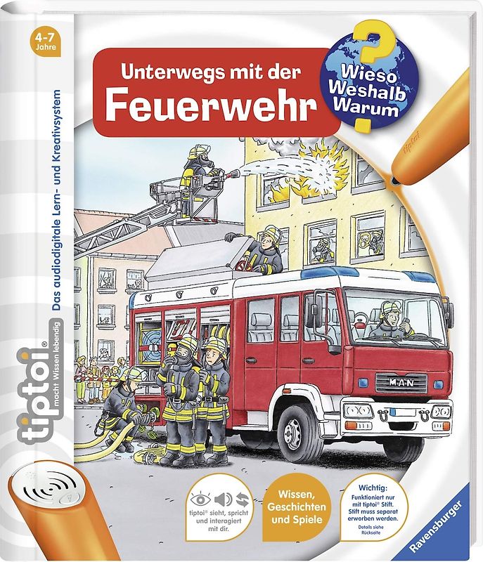 tiptoi - Wieso? Weshalb? Warum?: Unterwegs mit der Feuerwehr - Daniela Betz [ohne Stift]
