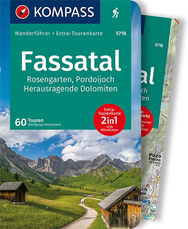 KOMPASS Wanderführer Fassatal, Rosengarten, 60 Touren