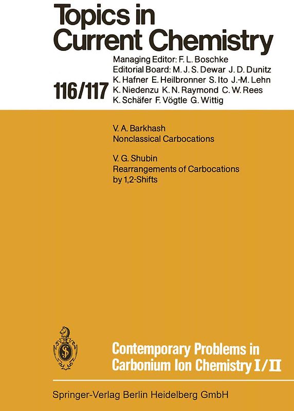 Contemporary Problems in Carbonium Ion Chemistry I/II