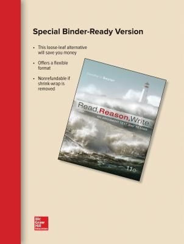 Looseleaf Read, Reason, Write 11E with MLA Booklet 2016