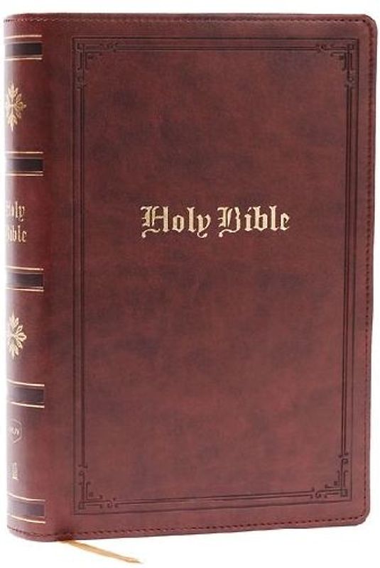 NKJV Bible: Personal Size Giant Print, Brown Leathersoft, Holy Bible, Red Letter, Comfort Print: New King James Version