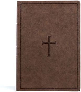 CSB Super Giant Print Reference Bible, Brown Leathertouch, Indexed