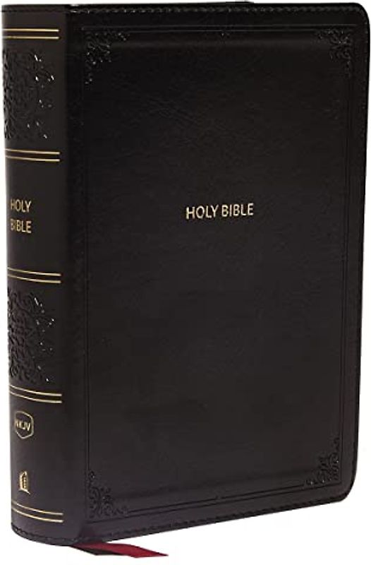 Nkjv, Reference Bible, Compact, Leathersoft, Black, Red Letter Edition, Comfort Print