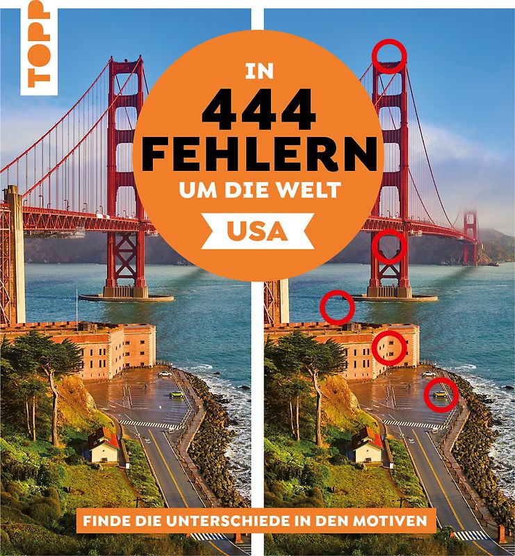 In 444 Fehlern um die Welt – USA. Finde die Unterschiede in den schönsten Motiven der USA