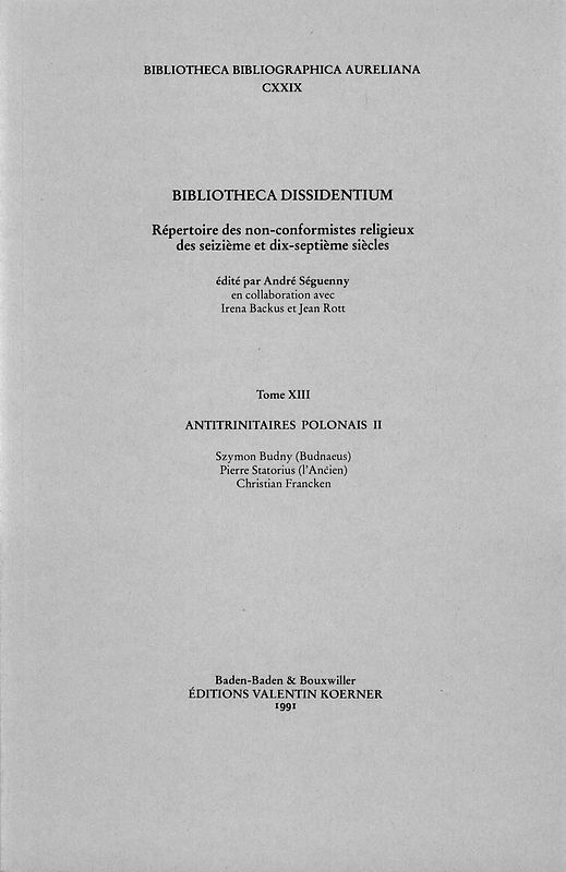 Bibliotheca Dissidentium XIII