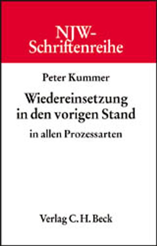 Wiedereinsetzung in den vorigen Stand