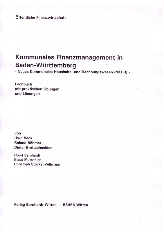 Kommunales Finanzmanagement in Baden-Württemberg, Neues kommunales Haushalts- und Rechnungswesen (NKHR)