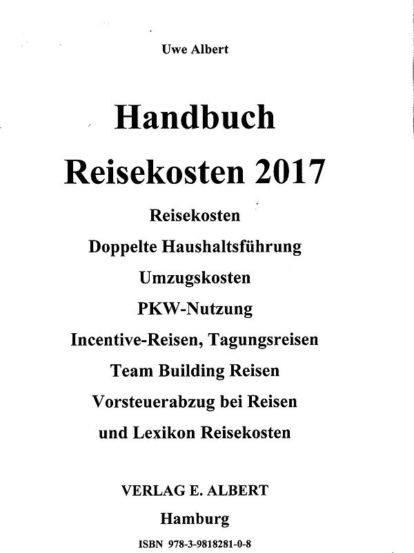 Handbuch Reisekosten 2017