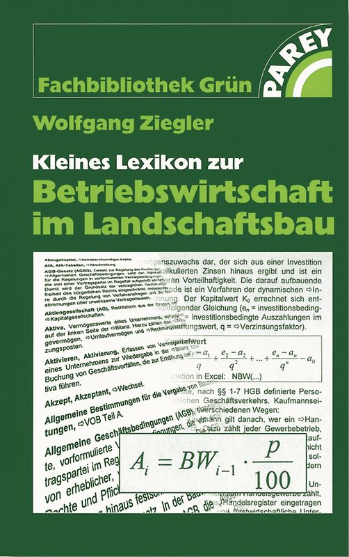 Kleines Lexikon zur Betriebswirtschaft im Landschaftsbau