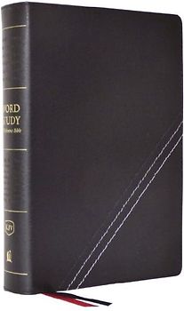 KJV, Word Study Reference Bible, Bonded Leather, Black, Red Letter, Thumb Indexed, Comfort Print