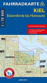 Fahrradkarte Kiel, Eckernförde bis Hohwacht