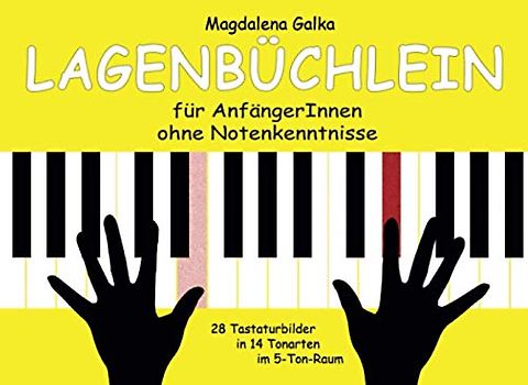 Lagenbüchlein - Für AnfängerInnen ohne Notenkenntnisse - 28 Tastaturbilder in 14 Tonarten im 5-Ton-Raum: / Ohne Noten / Ergänzungswerk zu ... zum Aufbau einer elementaren Klaviertechnik