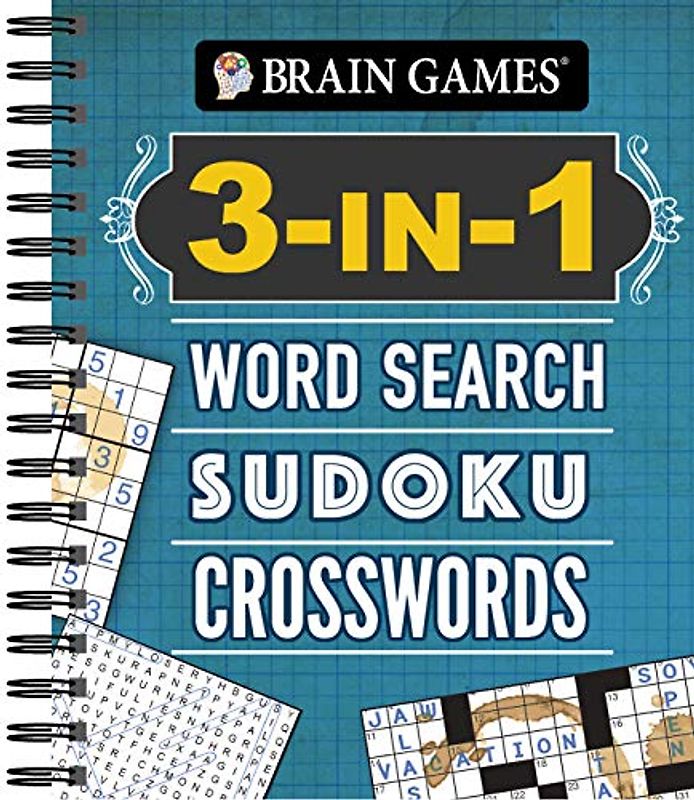 Brain Games - 3-In-1: Word Search, Sudoku, Crosswords