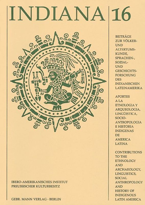 Indiana. Beiträge (dt. /span. /portug. /engl. /franz.) zur Völker-...