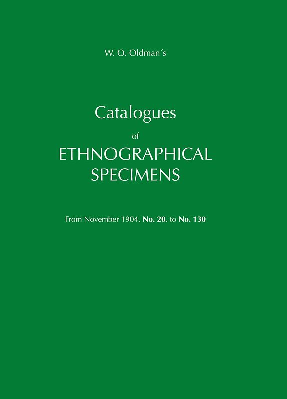 Catalogues of ETHNOGRAPHICAL SPECIMENS