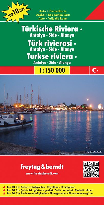 freytag & berndt Straßenkarte Türkische Riviera - Antalya - Side - Alanya 1:150.000