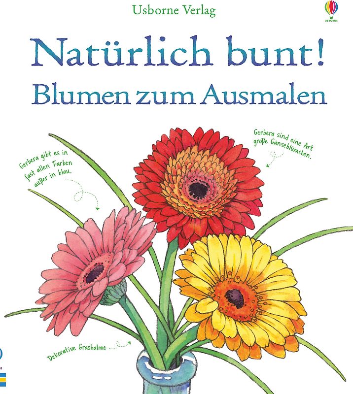 Natürlich bunt! Blumen zum Ausmalen