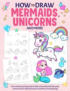 How to Draw Mermaids, Unicorns and Many More: A Fun and Step-by-Step Guide for Kids to Draw an Underwater World, a Rainbow-Colored Realm and Many Amazing Things