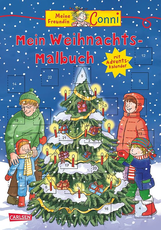 Mein Weihnachtsmalbuch mit Adventskalender