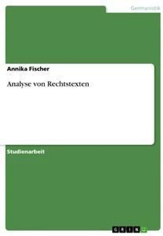 Analyse von Rechtstexten