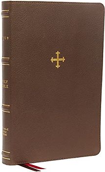 NRSV, Catholic Bible, Thinline Edition, Genuine Leather, Brown, Comfort Print: Holy Bible