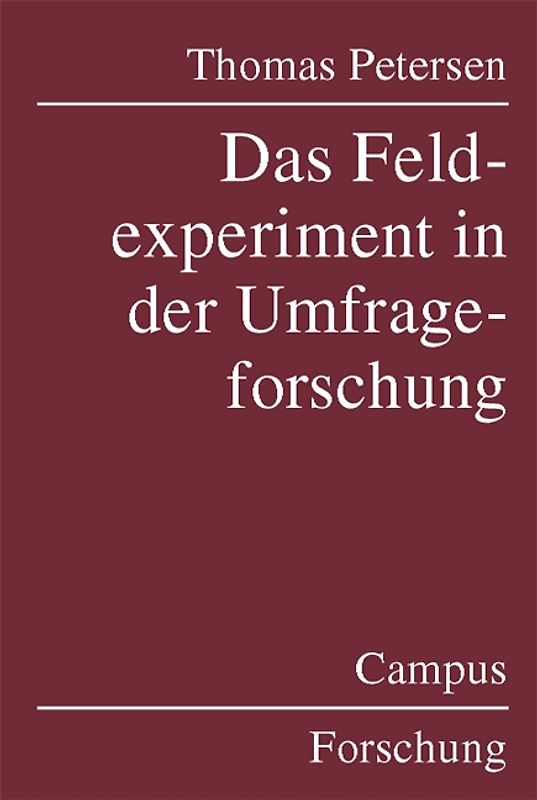 Das Feldexperiment in der Umfrageforschung