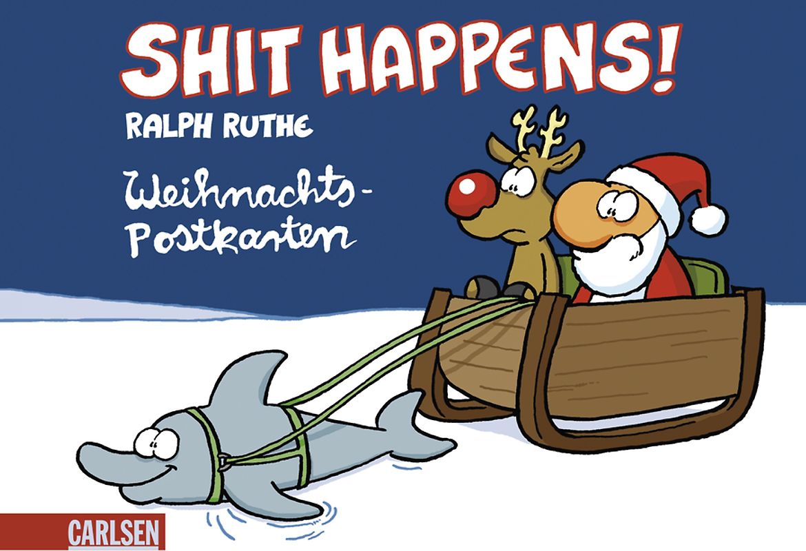 Shit happens Weihnachten Postkartenbuch