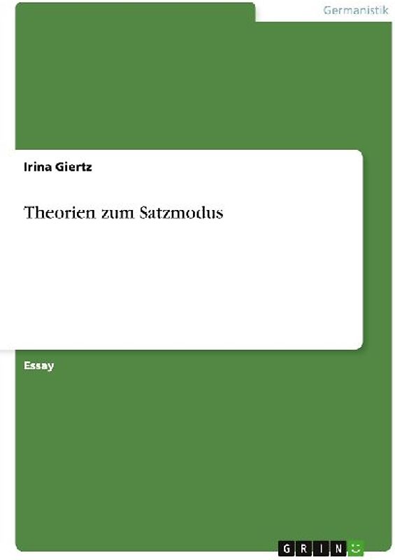 Theorien zum Satzmodus