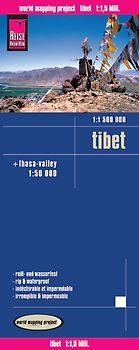 Reise Know-How Landkarte Tibet (1:1.500.000) und Lhasa-Valley (1:50.000)