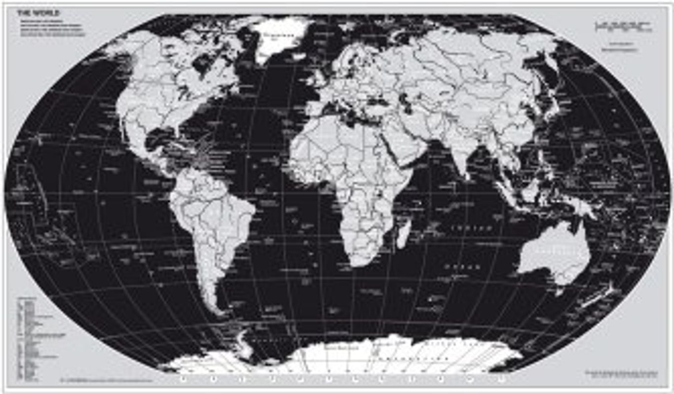 Weltkarte Silberedition. Wandkarte / Poster
