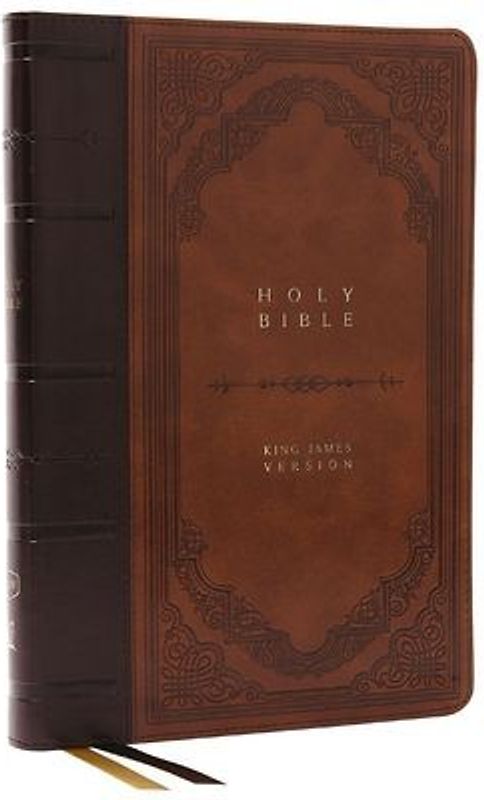 KJV Holy Bible: Giant Print Thinline Bible, Brown Leathersoft, Red Letter, Comfort Print (Thumb Indexed): King James Version (Vintage Series)