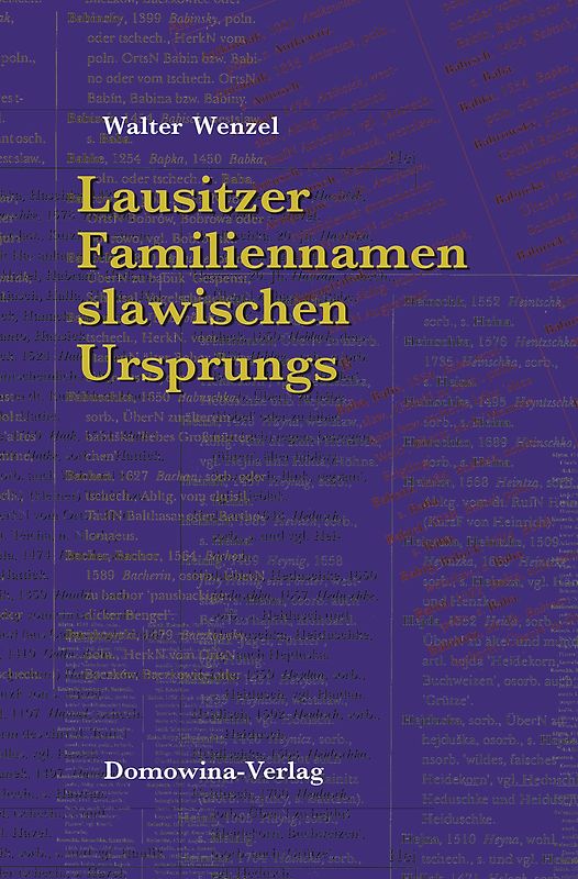 Lausitzer Familiennamen slawischen Ursprungs