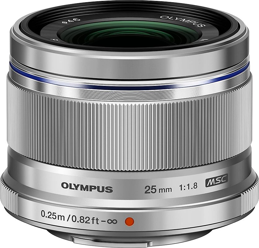 Olympus 25 mm F1.8 46 mm Objectif (adapté à Micro Four Thirds) argent