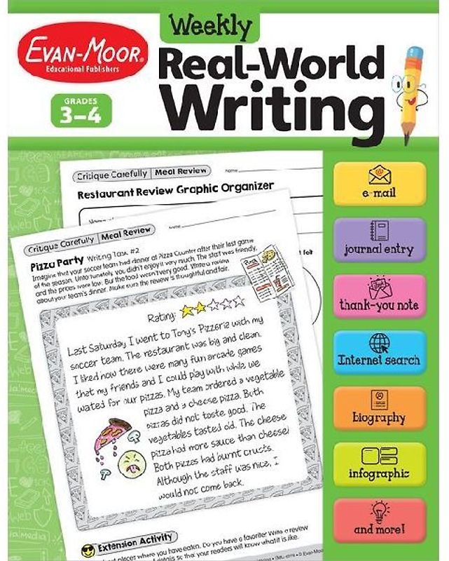 Weekly Real-World Writing, Grades 3-4