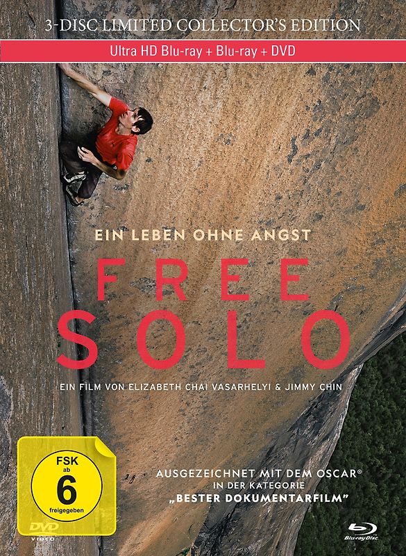 Free Solo - Ein Leben ohne Angst [inkl. Blu-ray, DVD, Mediabook] 4K Ultra HD Blu-ray