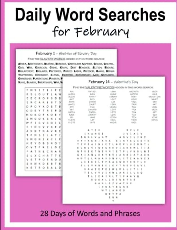 Daily Word Searches for February