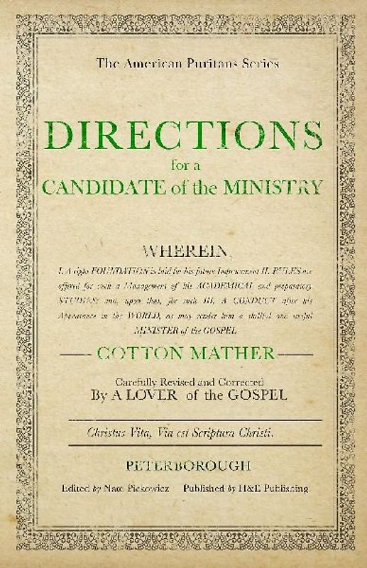 Directions for a Candidate of the Ministry