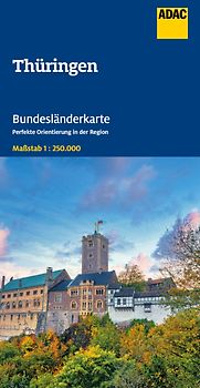 ADAC Bundesländerkarte Deutschland 08 Thüringen 1:250.000