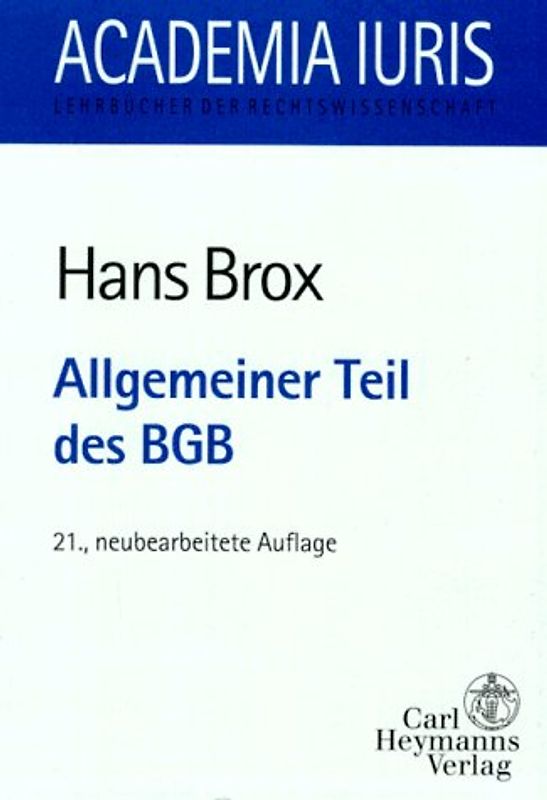 Allgemeiner Teil des BGB